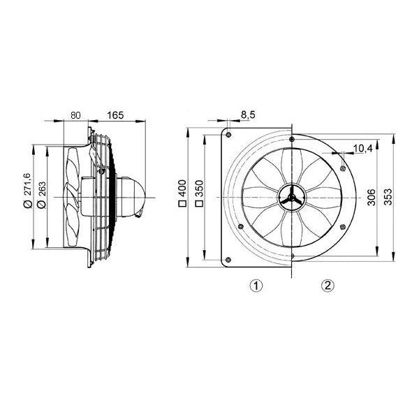 Maico Axial-Wandventilator DZS 25/2 B Ex e