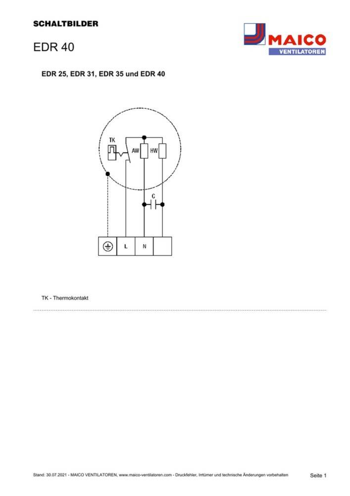 Maico Diagonal-Ventilator EDR 40