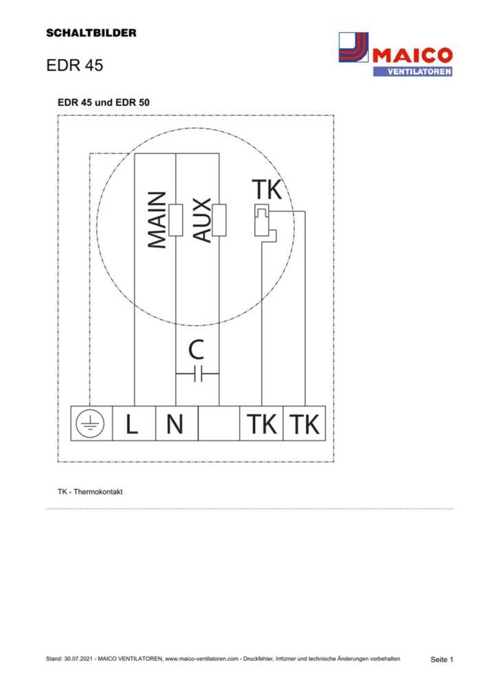 Maico Diagonal-Ventilator EDR 45