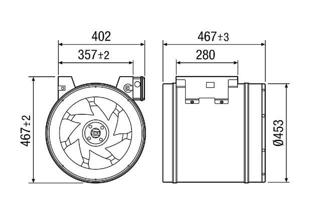 Maico Diagonal-Ventilator EDR 45