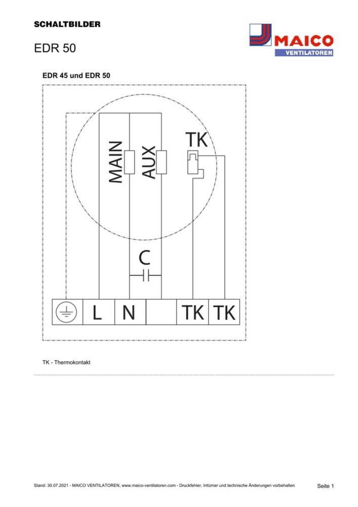 Maico Diagonal-Ventilator EDR 50