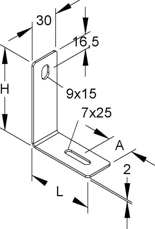 Niedax Haltewinkel GRHW 30/40 F