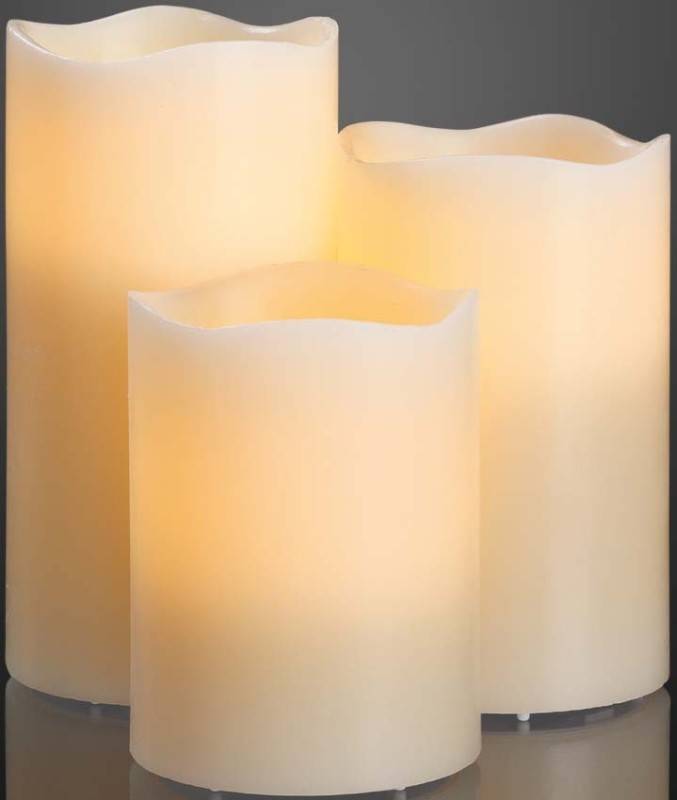 6 Stück Hellum LED-Wachskerzen-Set ws 571950 3-Set