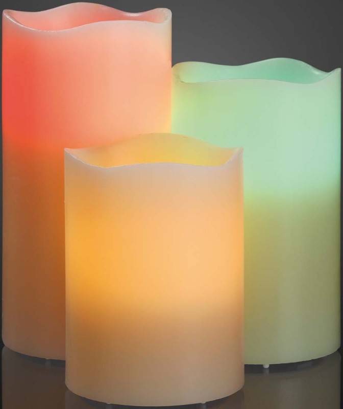 6 Stück Hellum LED-Wachskerzen-Set ws 571950 3-Set