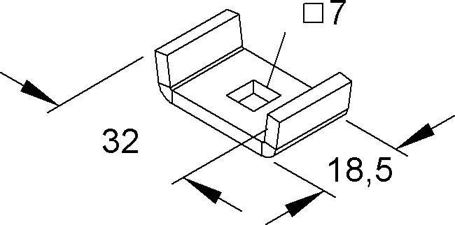 Niedax Gitterrinnen-Gegenlasche GTL 30 E4