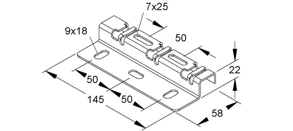 Niedax Gitterrinnen-Distanzprofil GTZP 30/150 FG