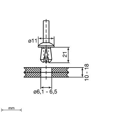 Unex Kunststoffspreiznieten 1318