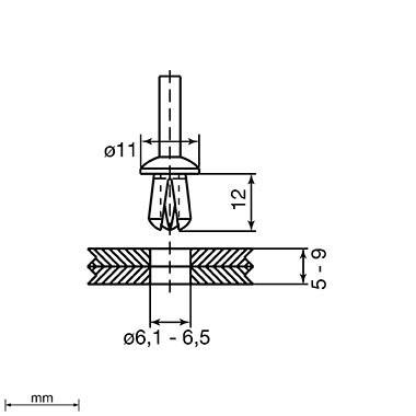 Unex Kunststoffspreiznieten 1309