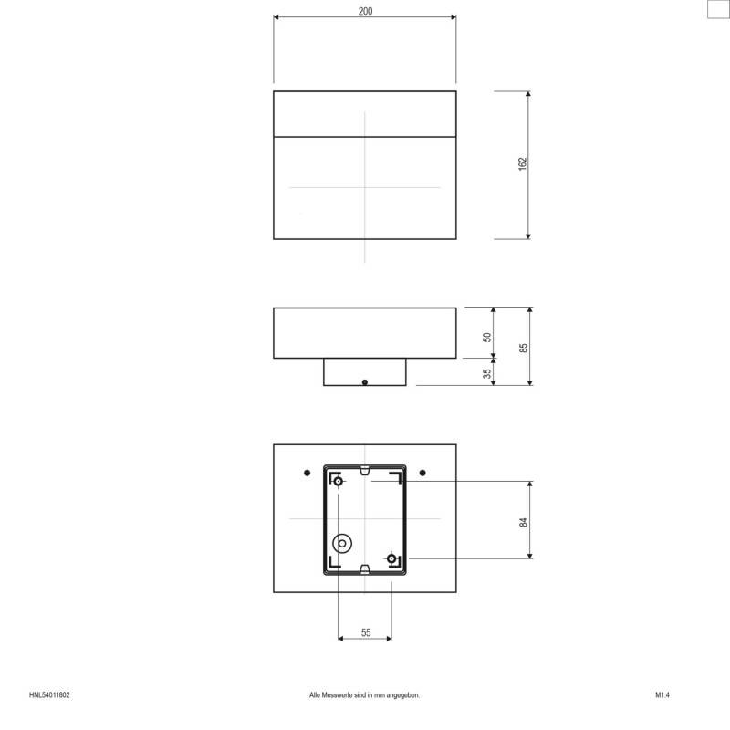 EVN Lichttechnik LED-Anbauleuchte HNL54011802 alu
