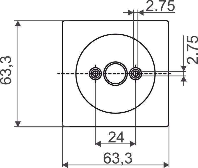 Busch-Jaeger Zentralscheibe gr/metal 2542 DR/02-803