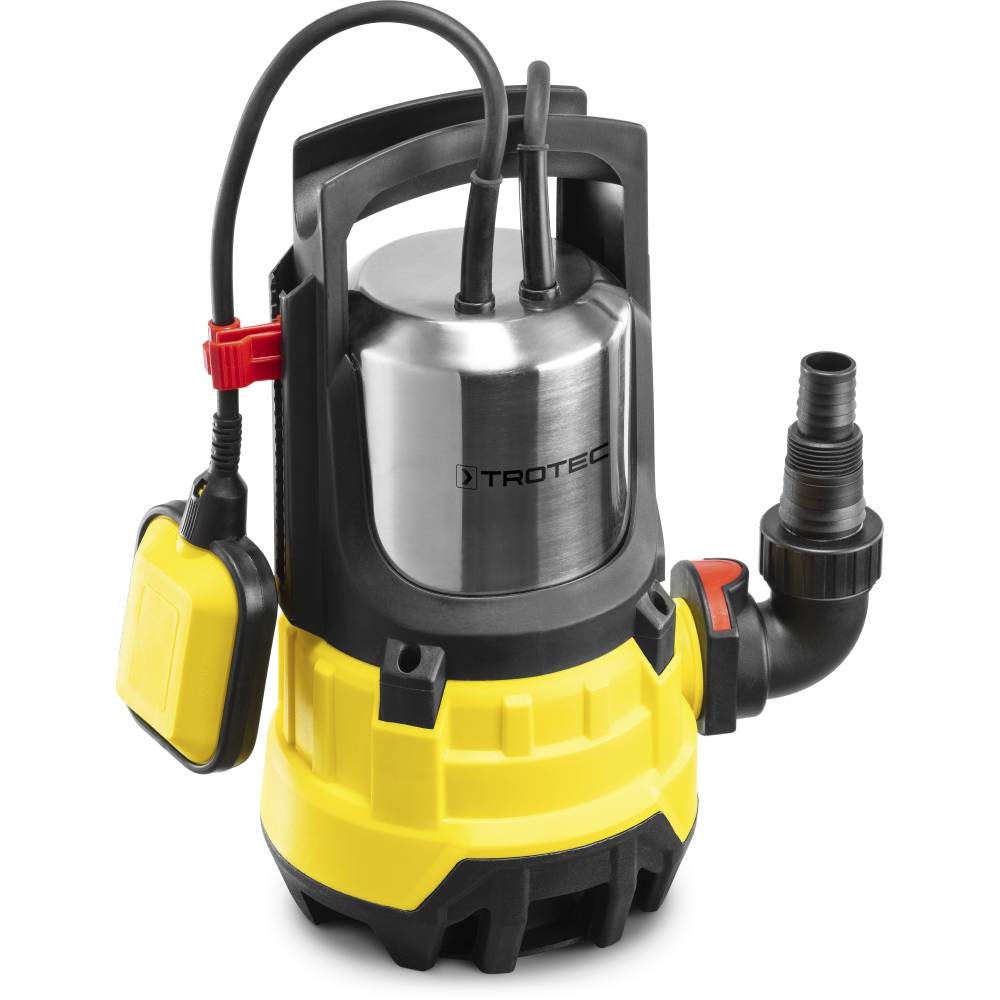 TROTEC Tauchpumpe TWP 9000 ES – Pumpe für Schmutzwasser – Fördermenge 15000 l/h, Leistung 900 Watt, Eintauchtiefe max. 7 m, Trockenlaufschutz, I