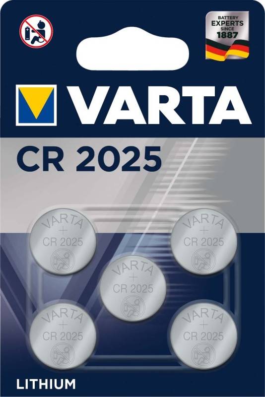 10 Stück Varta Cons.Varta Batterie Electronics CR 2025 Bli.5