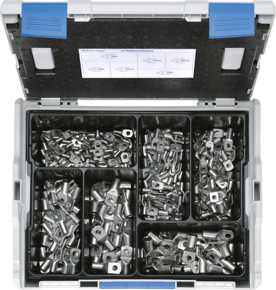 Klauke LBOXX mit Rohrkabelschuhen LBOXX3R8SET