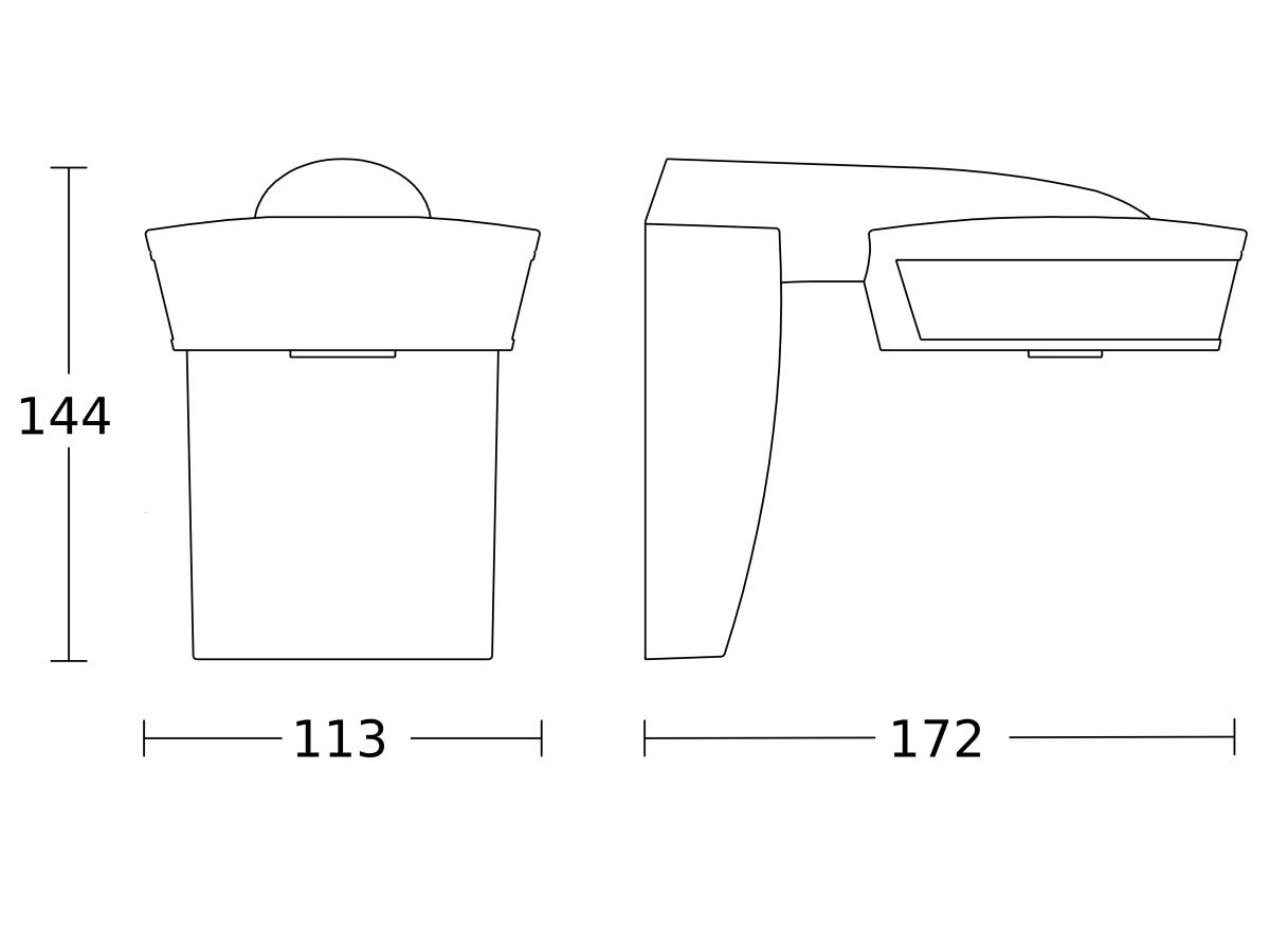 Steinel Bewegungsmelder sensIQ AP SW KNX