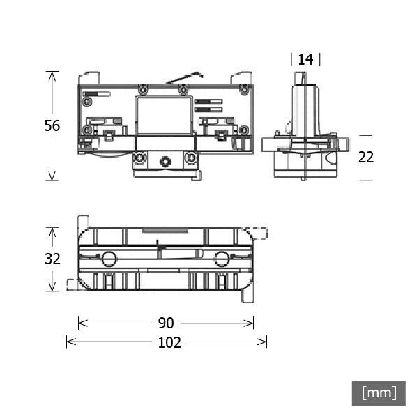 LTS Licht&Leuchten 3-Phasenadapter M13 ST-Z LAB 30 M13 sw
