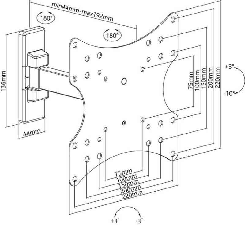 Goobay TV-Wandhalterung 49713