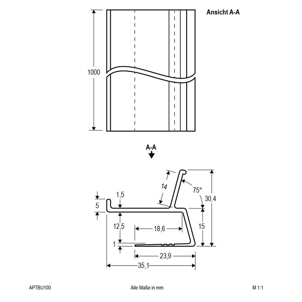 EVN Lichttechnik Trockenbauprofil APTBU100