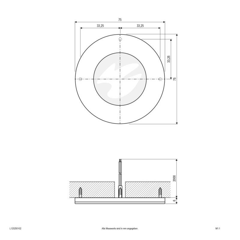 EVN Lichttechnik LED-Ein-/Anbauleuchte L120250102