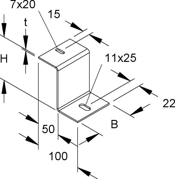 Niedax Bodenstütze Z-förmig RSSZS 95.40 F