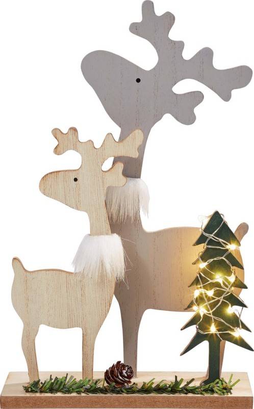6 Stück Hellum LED-Rentier Familie 524086
