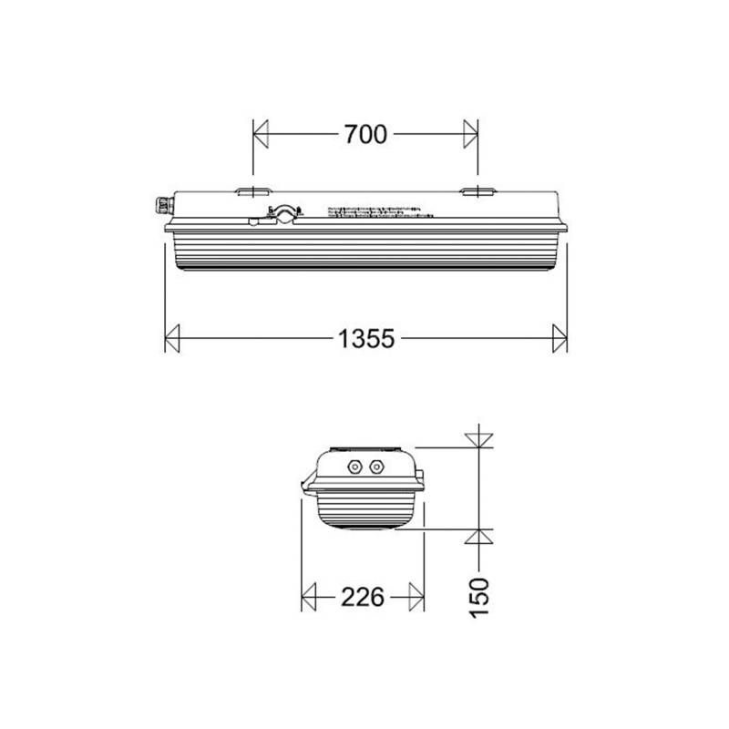 Schuch Licht LED-Wannenleuchte 144 12L22 AUS