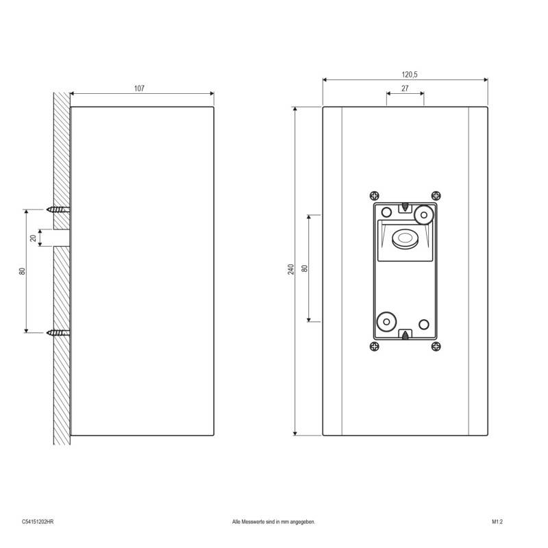 EVN Lichttechnik LED-Wandleuchte C54151202HR