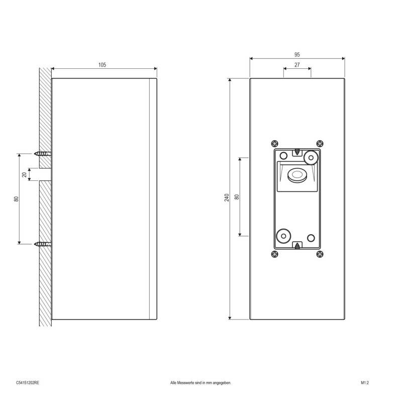 EVN Lichttechnik LED-Wandleuchte C54151202RE