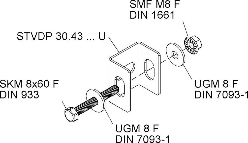 Niedax Befestigungsset STVDP 30.43 F