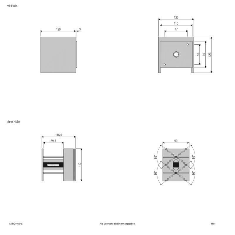 EVN Lichttechnik LED Wandanbauleuchte L54121402RE