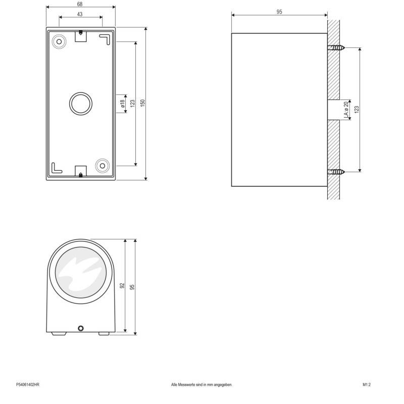 EVN Lichttechnik P-LED Wandanbauleuchte P54061402HR