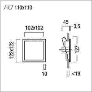 Zumtobel Group LED-Wandeinbauleuchte KAVA Q110  #60817061