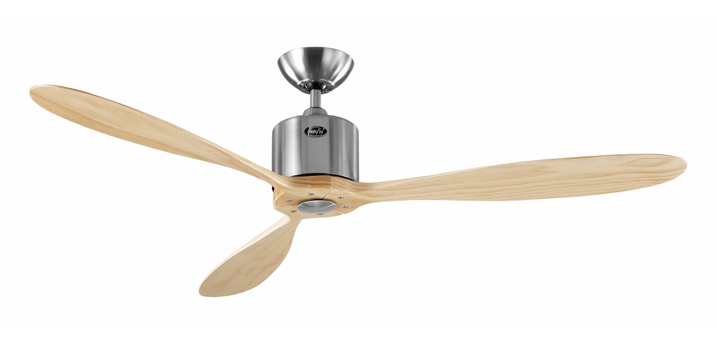 DC Deckenventilator Aeroplan Eco Chrom / Holz Natur