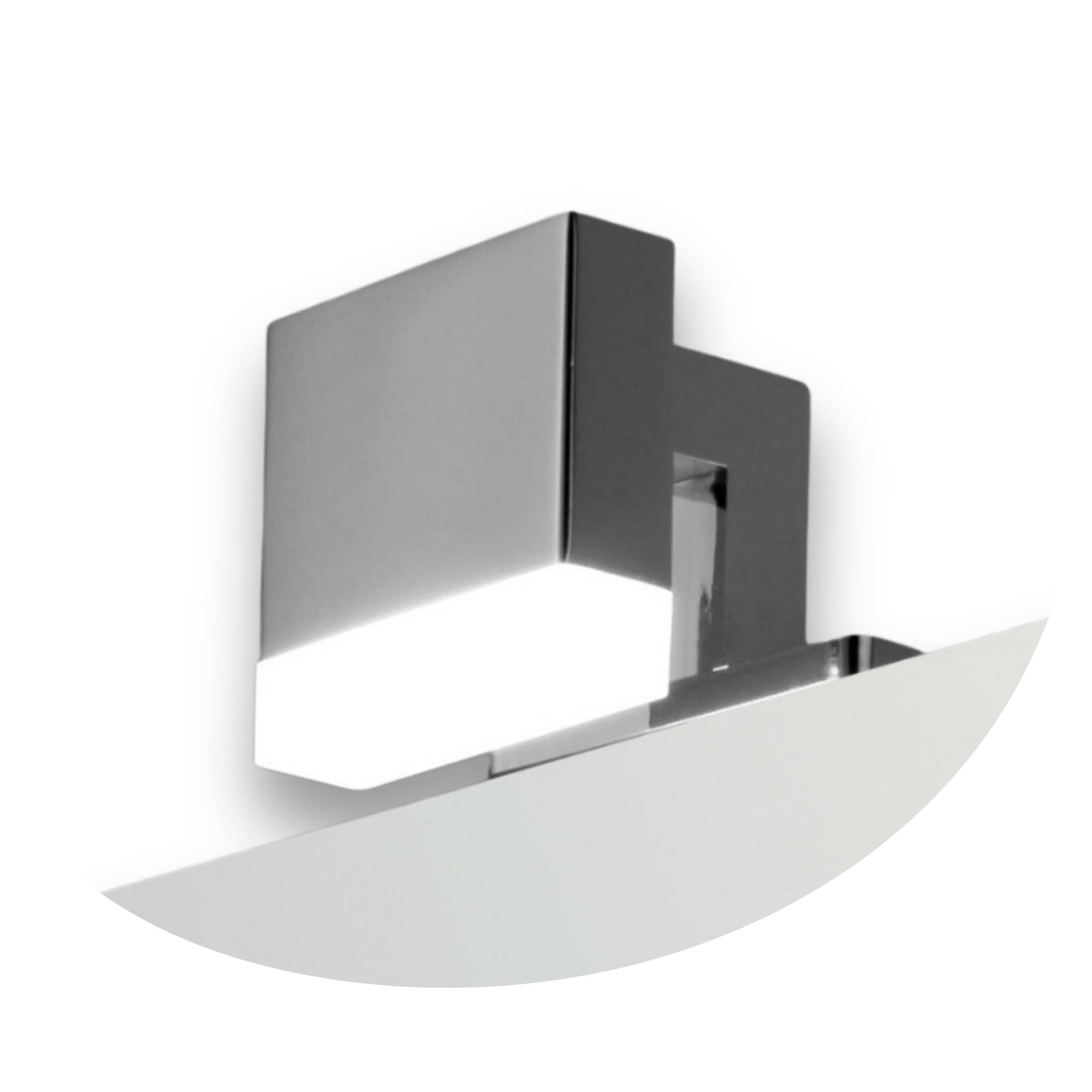 kalb | LED Badleuchte Badlampe Spiegelleuchte Schranklampe Aufbaulampe, verchromt, 1- oder 2-flammig, 4000K Neutralweiß, inkl. Netzteil