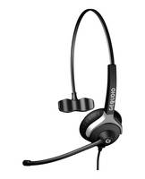 Schwarzes Over-Ear-Headset mit Mikrofon-Ausleger und flexiblem Kopfbügel, auf weißem Hintergrund abgebildet.