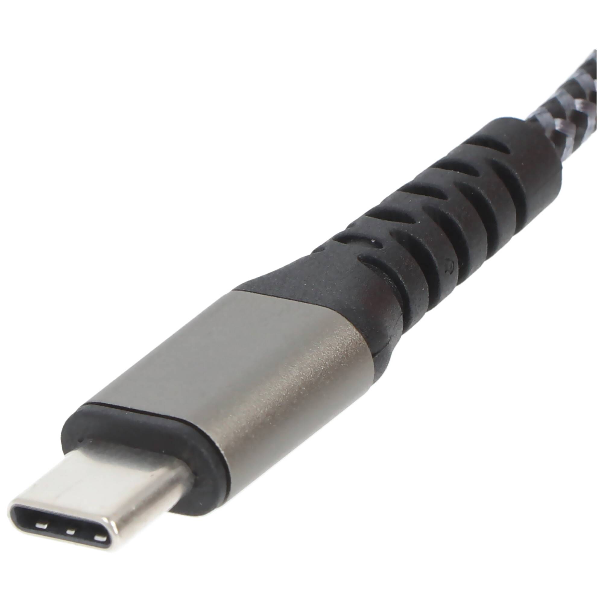 Lightning auf USB-A Textilkabel mit Metallsteckern, extra-robustes Verbindungskabel für Apple iPhone, iPad, iPod, AirPod