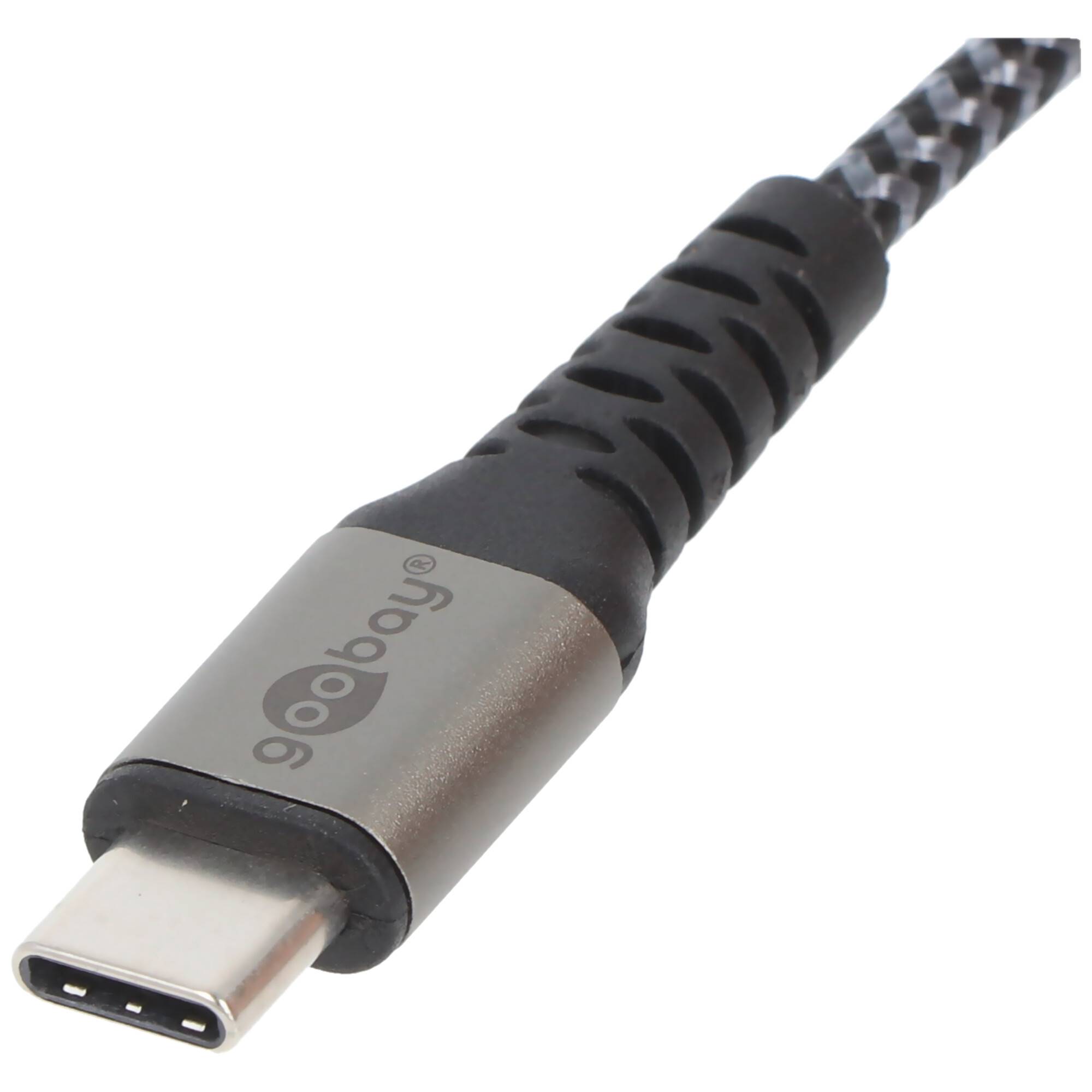 Lightning auf USB-A Textilkabel mit Metallsteckern, extra-robustes Verbindungskabel für Apple iPhone, iPad, iPod, AirPod