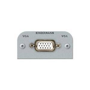 Kindermann Anschlussblende Halbblende 54x54mm VGA HD15 Buchse mit Kabelpeitsche