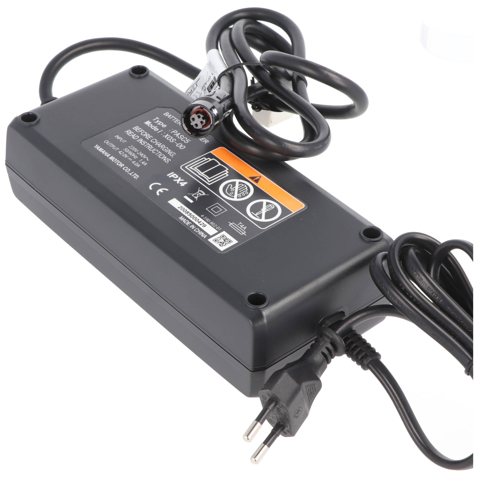 Original Yamaha e-Bike Ladegerät 4A für 36V Yamaha Akku 4-polig, max. 42V Ladeschlussspannung