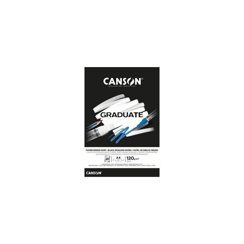 CANSON Studienblock GRADUATE EXTRA BLACK, DIN A5