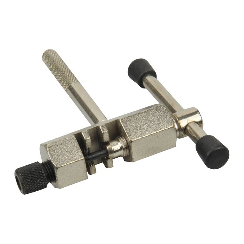 Handwerkzeug zum Schneiden von Uhrenarmbändern, mit Metallgehäuse, verstellbaren Armen und schwarzen Knöpfen für präzise Einstellungen.