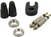 FISCHER Fahrrad-Ventil-Set Sclaverand, 7-teilig bestehend aus: 2x Ventileinsätze Sclaverand, 2x Überwurf