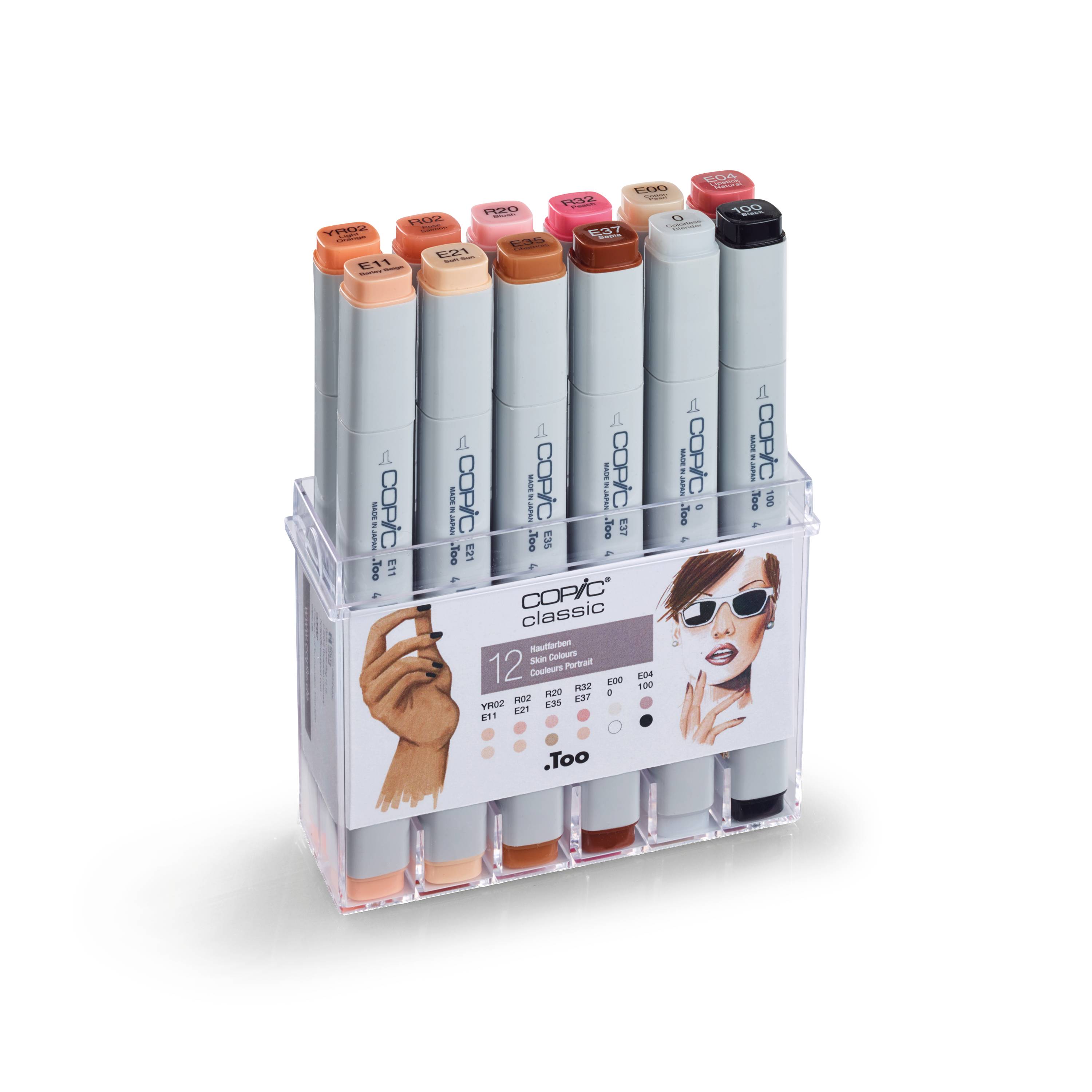 Copic Classic 12er Set Hautfarben