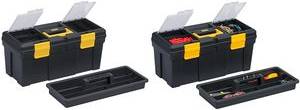 allit Werkzeugkoffer McPlus Promo 20, PP, schwarz/gelb unbestückt, Fächer für Kleinteile und herausnehmbare