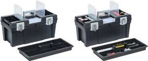 allit Werkzeugkoffer McPlus Promo >S< 23, PP, schwarz unbestückt, 2 herausnehmbare Sortimentskästen und Bit