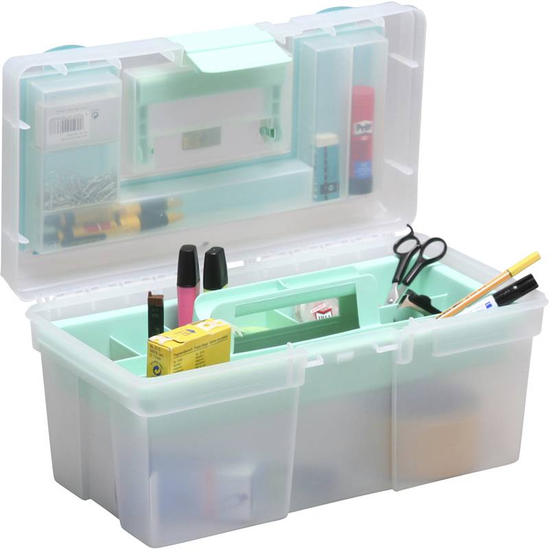 allit Aufbewahrungskoffer McPlus Clear 16, PP, grün