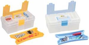 allit Aufbewahrungskoffer McPlus Clear 12.5, PP, blau aus Polypropylen, transparenter Koffer mit Klappverschluss,