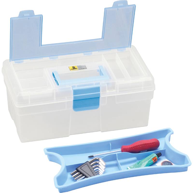 allit Aufbewahrungskoffer McPlus Clear 12.5, PP, blau