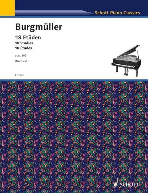 18 Etüden op.109, Klavier Vorw. dtsch.-engl.-französ. Schwierigkeit: 3