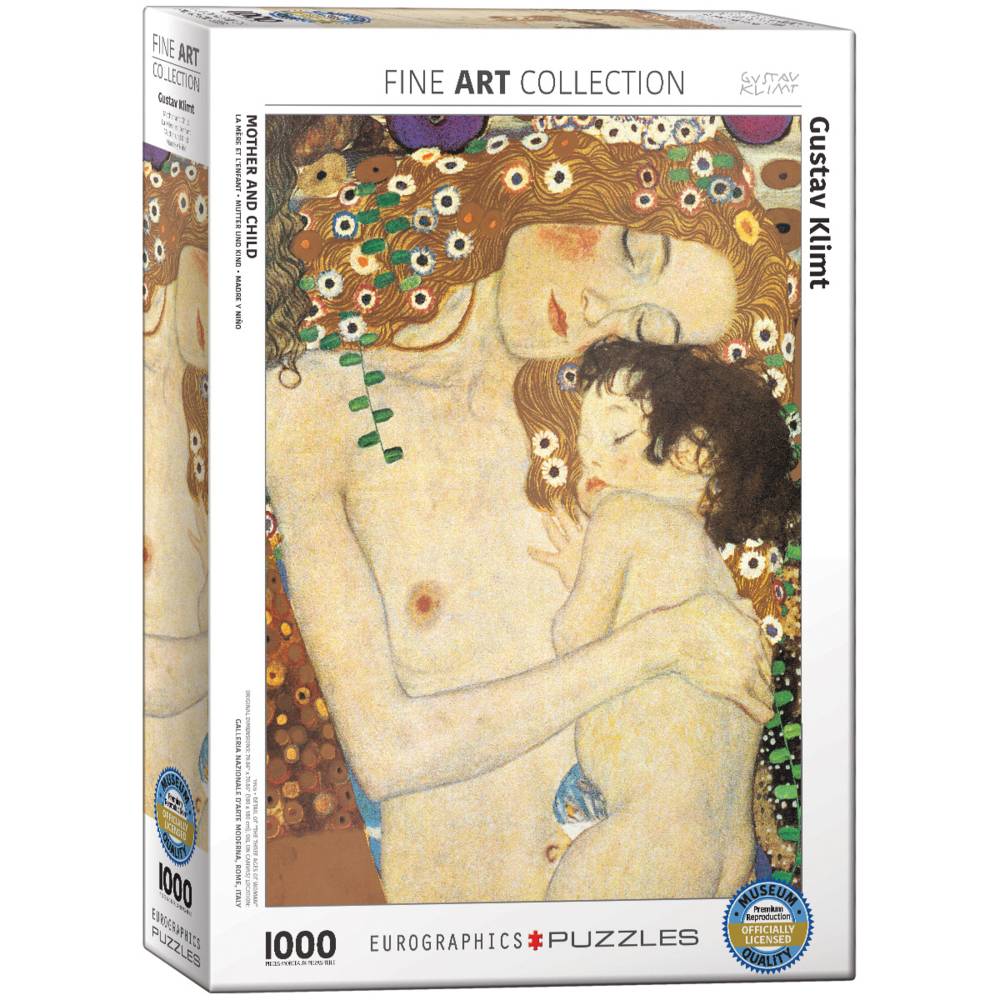Mutter und Kind von Klimt - Detail (Puzzle) Mutter und Kind, Anzahl Teile: 1000, Maße (B/H): 48 x 68 cm, Eurographics-Puzzle, Smart Cut Technology, F