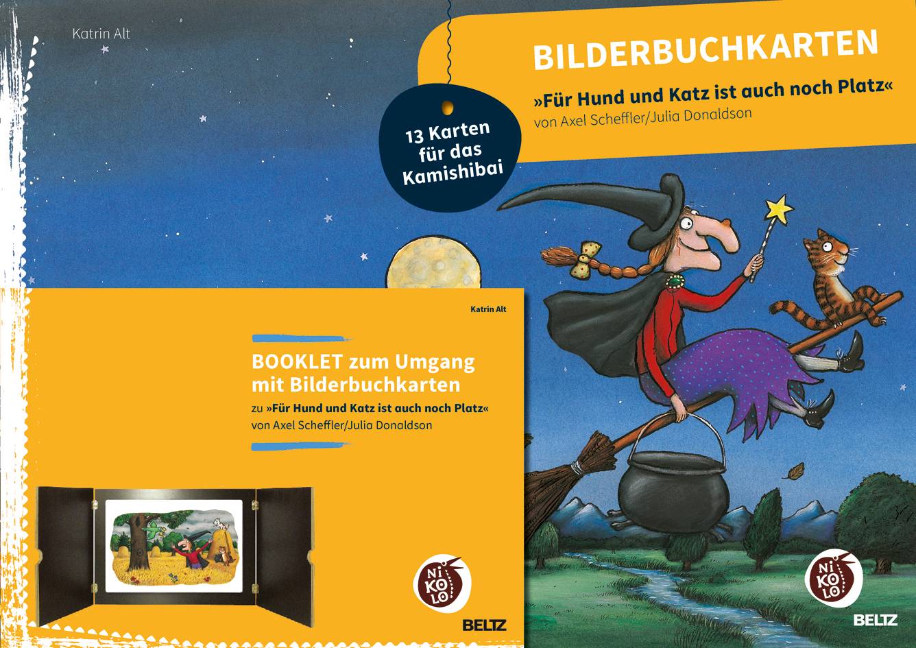 Bilderbuchkarten Für Hund und Katz ist auch noch Platz von Axel Scheffler und Julia Donaldson Mit Booklet zum Umgang mit 13 Bilderbuchkarten für d